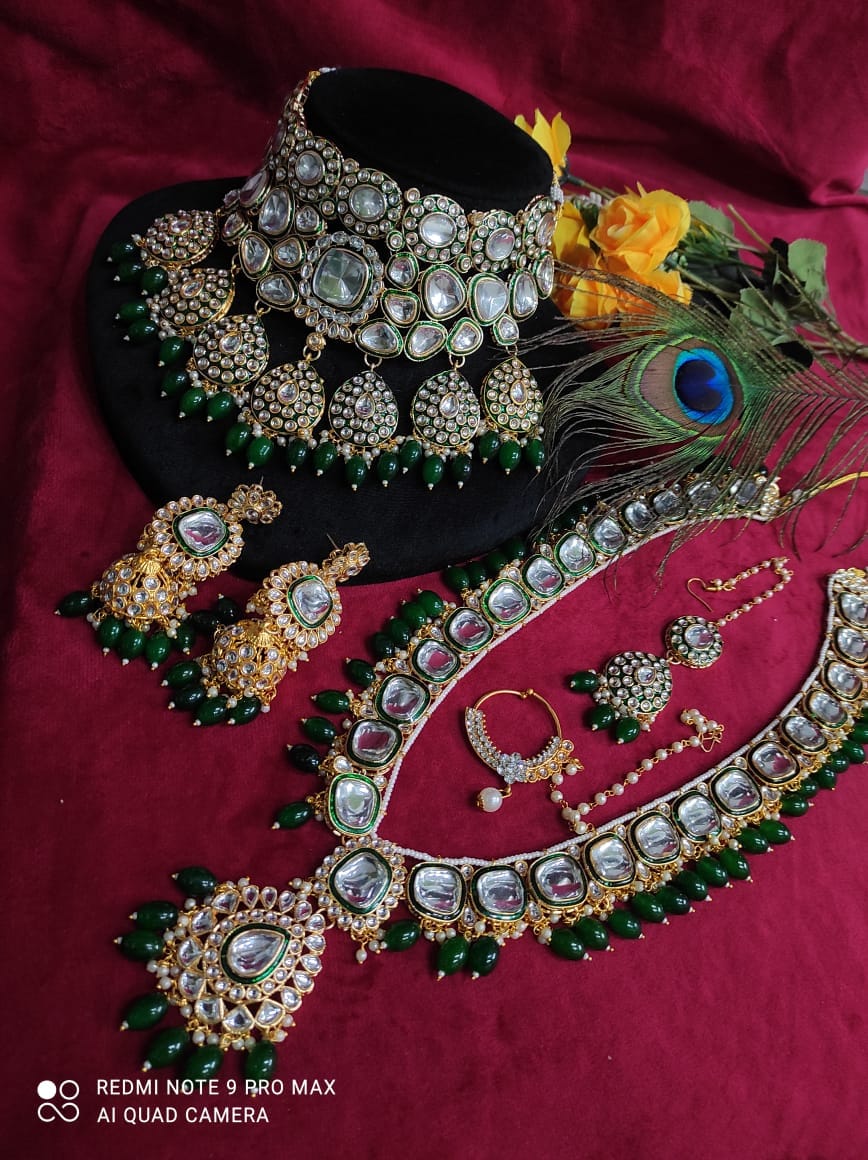 ir Jewelry Sets Kundan Necklace Set for Special Occasions
