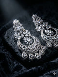 the Zevar Earrings Celestial Moonlight Zirconia Chandbali Earrings