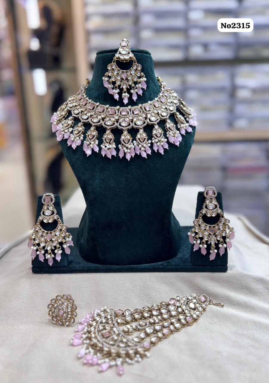 the Zevar polki bridal set Emerald Green The Royal Polki & Pearl Semi Bridal Wedding Ensemble Zevar Exclusive