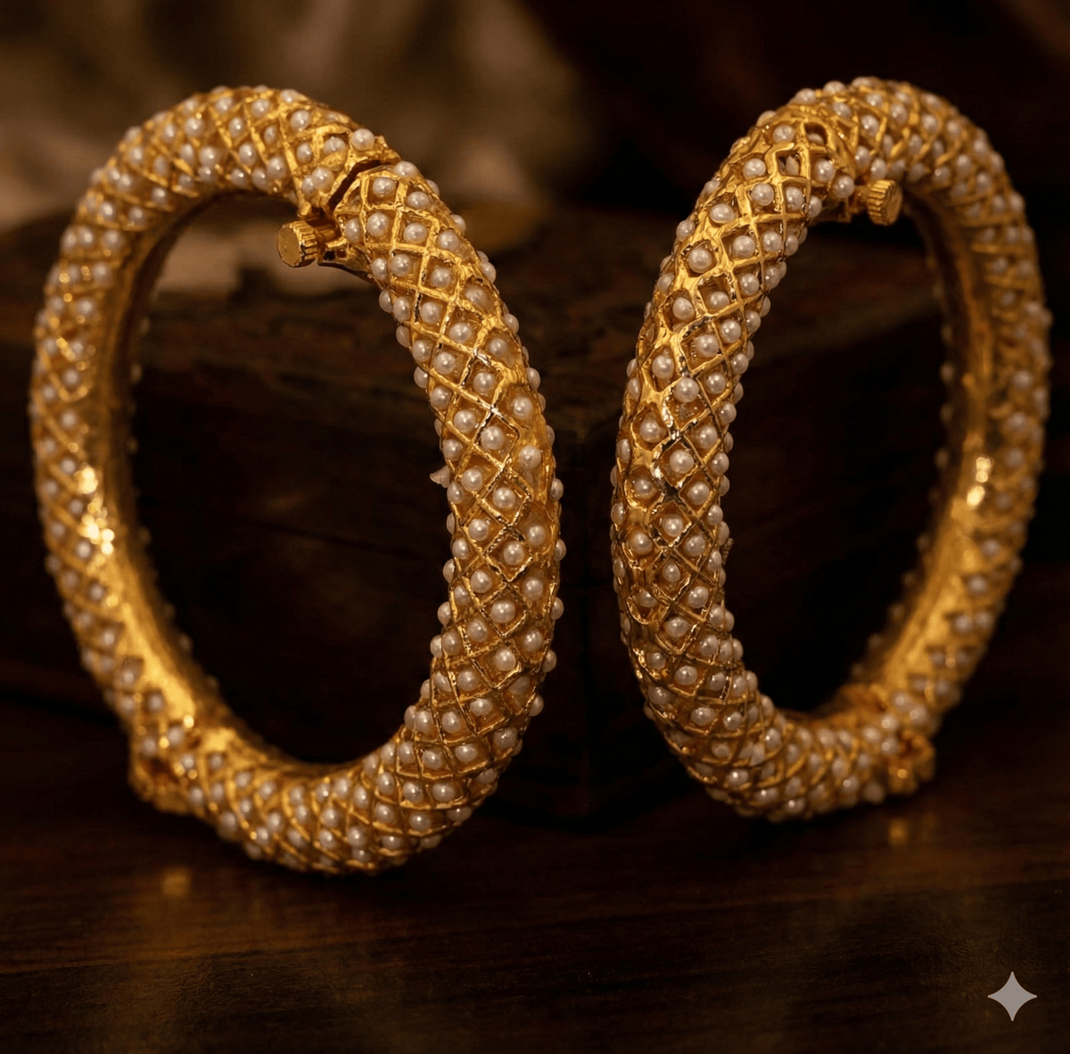 Zevar Bangle Regal Rajwadi Gold Plated Bangle - Exquisite Bridal Jewelry