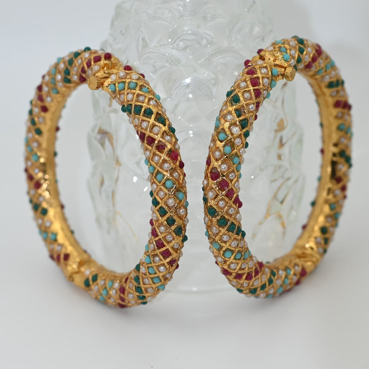 Zevar Bangle Regal Rajwadi Gold Plated Bangle | Opulent Indian Jewelry