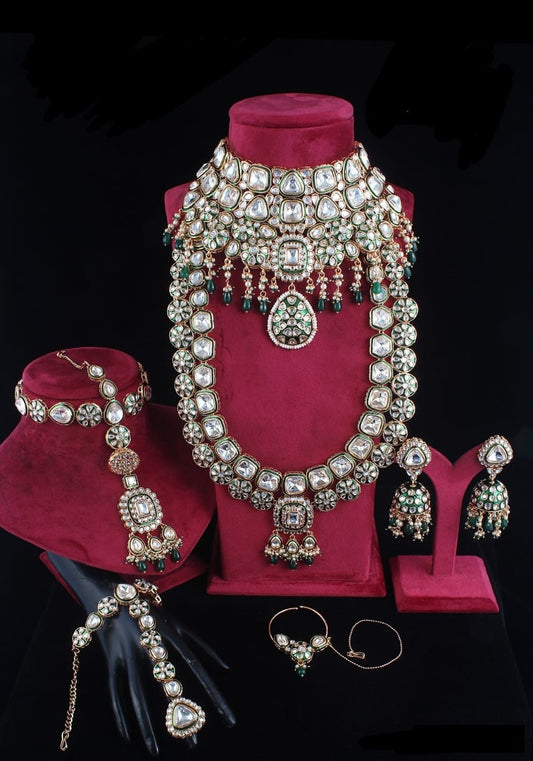 Zevar Bridal jewelry Real Heavy Kundan Bridal Jewellery Set by Zevar Jewellery