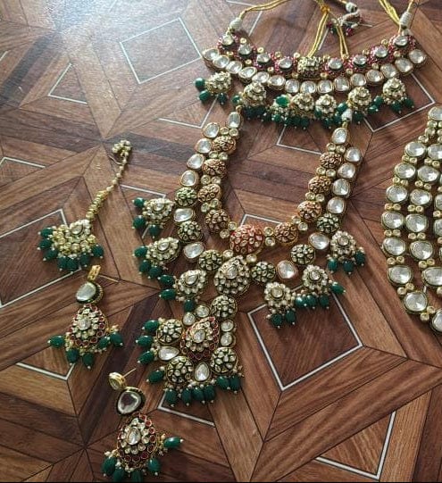 Zevar Bridal Jewelry Set Bridal jewellery long and short necklace unique style