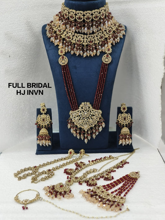 Zevar Bridal Jewelry Set D 1 Exquisite Full Bridal Kundan Necklace Set - Wedding & Engagement Jewelry
