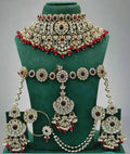 Zevar Bridal Jewelry Set Maroon Beautiful Maroon Bridal Kundan Choker Necklace Set