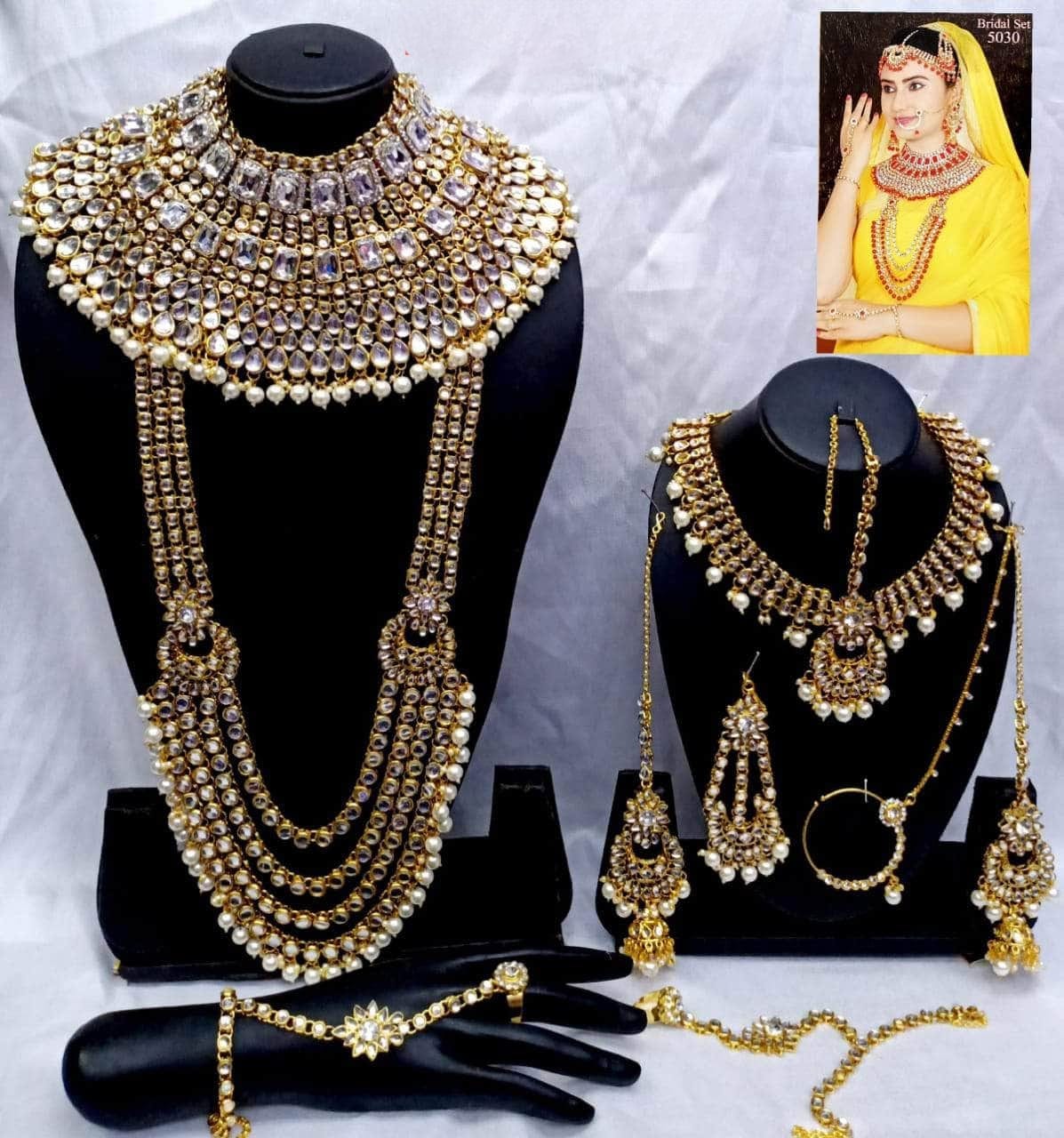 Zevar Bridal necklace white ZEVAR | Premium Quality Kundan Bridal Jewellery Set