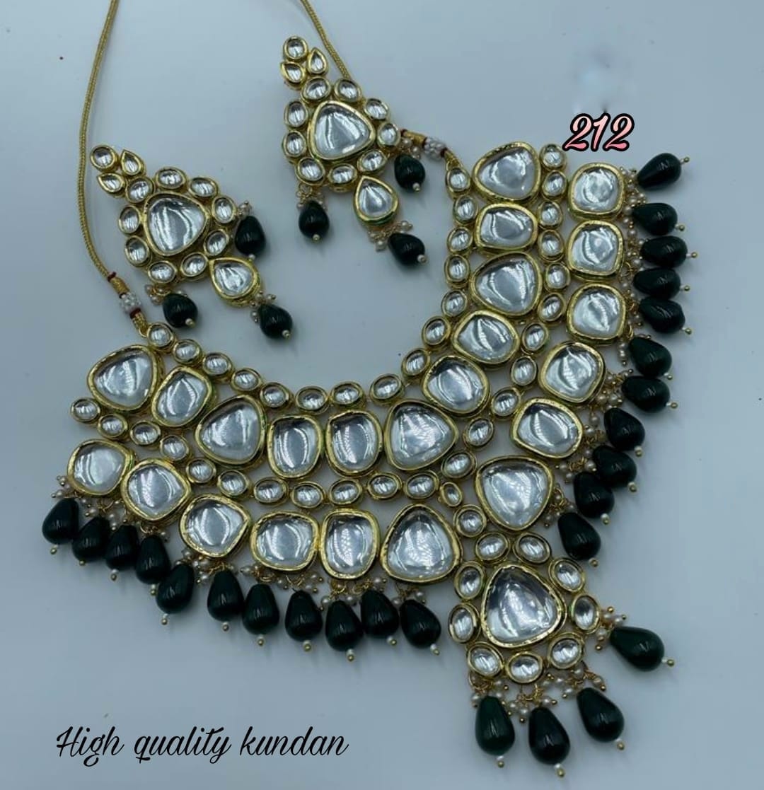 Zevar Choker Necklace Classic Kundan Necklace Set for Women - Traditional Indian Bridal Jewelry