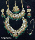 Zevar choker necklace Exquisite Gold Plated Kundan Choker Necklace Set with Earrings & Maang Tikka for Women