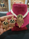 Zevar Choker Necklace Premium Rajwadi Polished Cheek Choker Necklace Set – Traditional Indian Jewelry for Brides