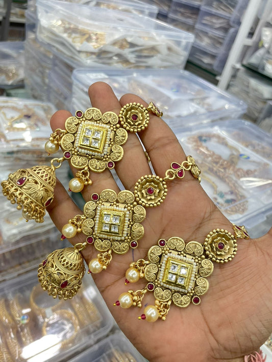 Zevar choker necklace ZEVAR I High Quality Rajwadi Finished copper Choker Necklace