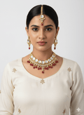 Zevar choker necklace ZEVAR I Premium Quality Kundan Choker Necklace With Earring & Maangtika