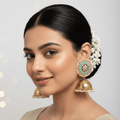 Zevar Earrings New Kundan Design Jhumka Gold Earrings Set