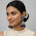 Zevar Earrings ZEVAR I Meenakari Work Kundan Studded Jhumka Earrings