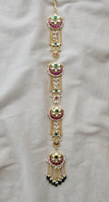 Zevar Hair Accessory Pachi Kundan Premium Stone Choti Hair Accessory | Traditional Bridal Hair Jewelry