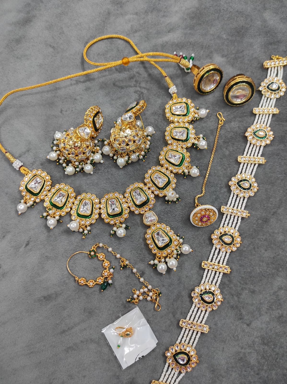 Zevar Jewelry Set Kundan Choker Necklace Set - Traditional Indian Jewelry