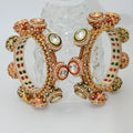 Zevar Kada Bangle Trending Meenakari Rajwadi Kada - Exquisite Gold Plated Bangle