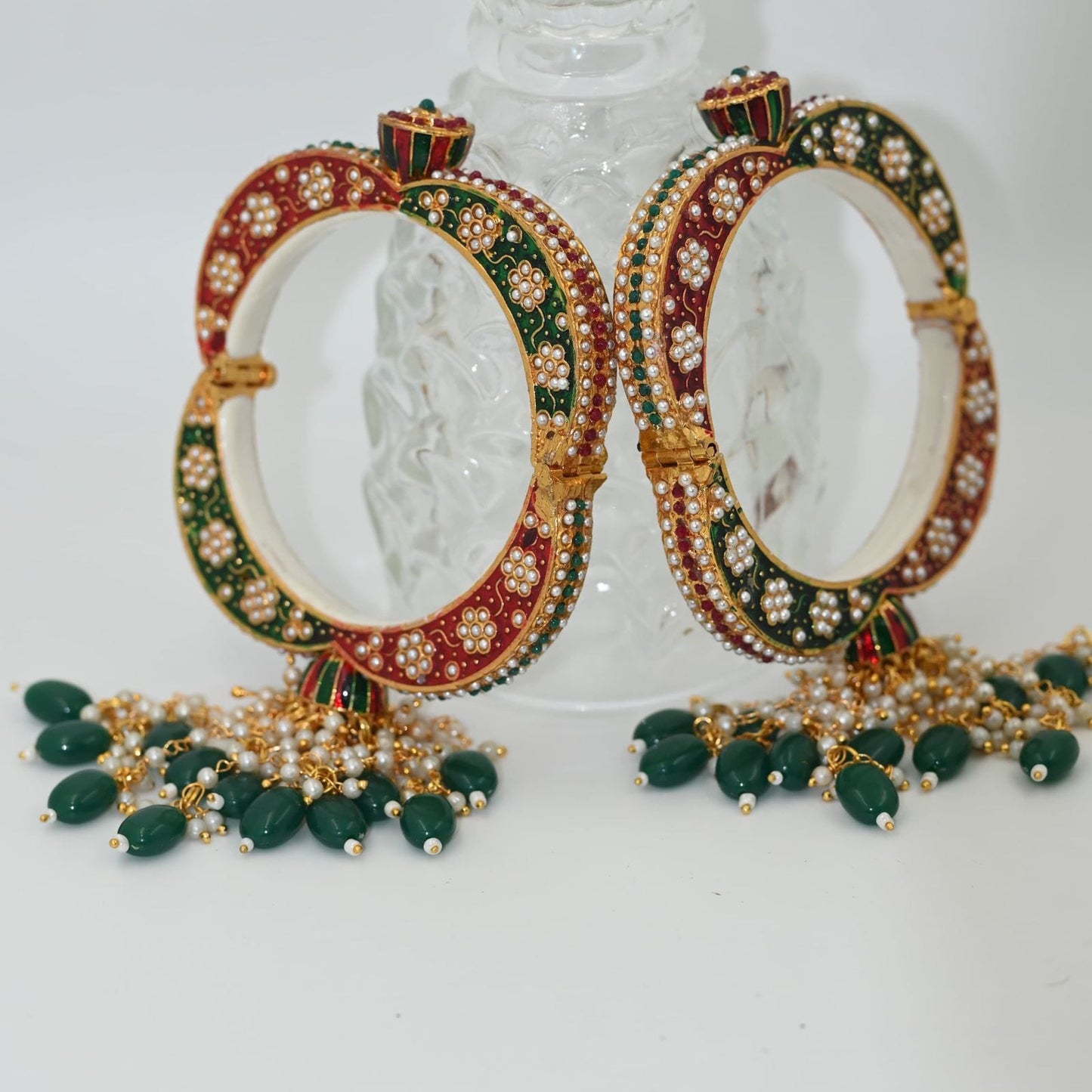 Zevar Kada Bracelet Exquisite Rajwadi Kundan Heavy Kada - Bridal Collection