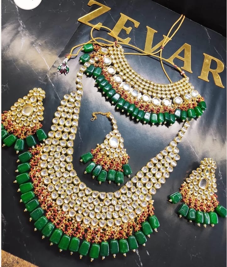 Zevar Kundan Bridal Set Opulent Kundan Bridal Set | Grand Wedding Jewellery