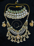 Zevar Kundan & Pearl Choker Necklace Set Kundan And Pearl Pulki Set