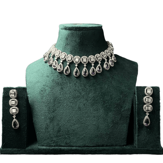 Zevar Necklace AD Choker Necklace