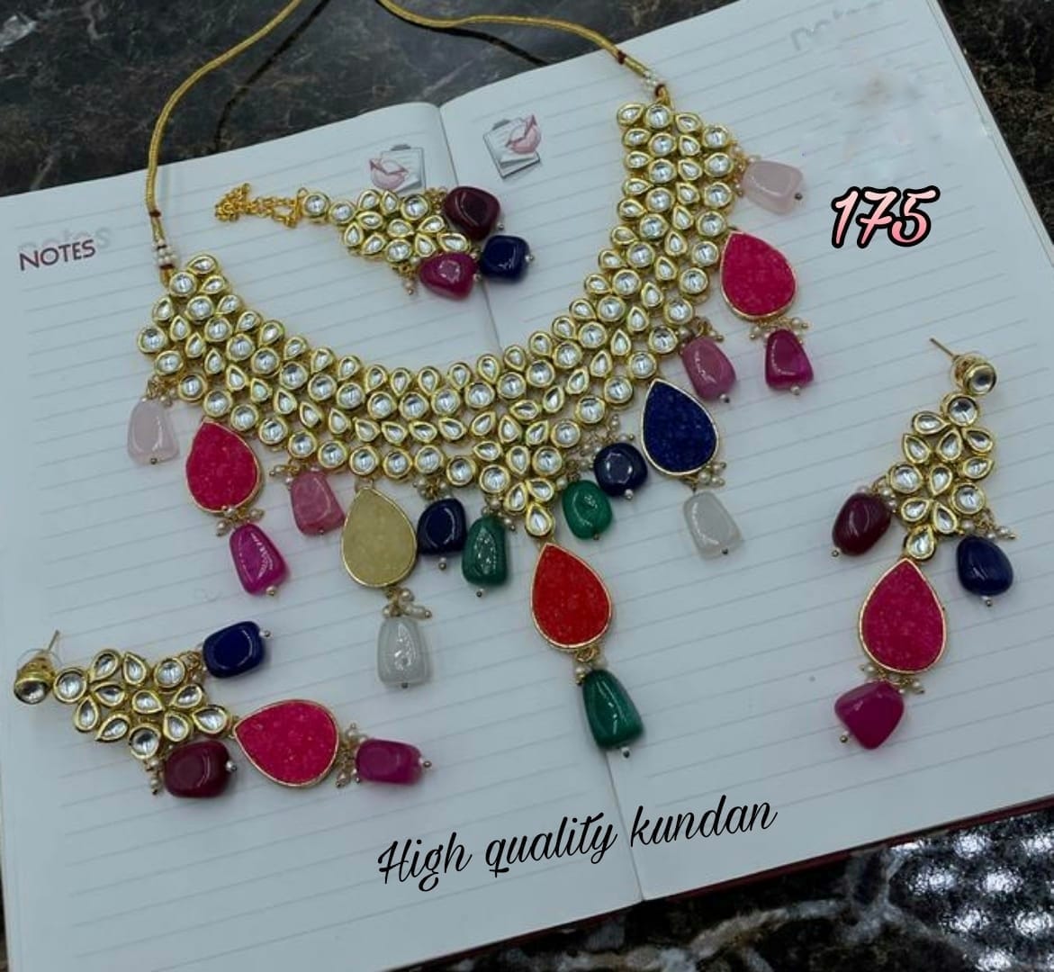 Zevar Necklace Exquisite Kundan Multicolour Choker Necklace by Zevar | Traditional Indian Jewelry