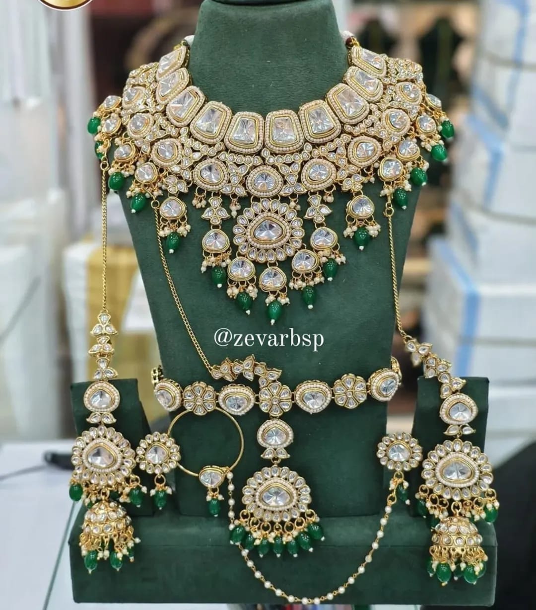 Kundan Choker Necklace Set – Bridal Jewelry Zevar