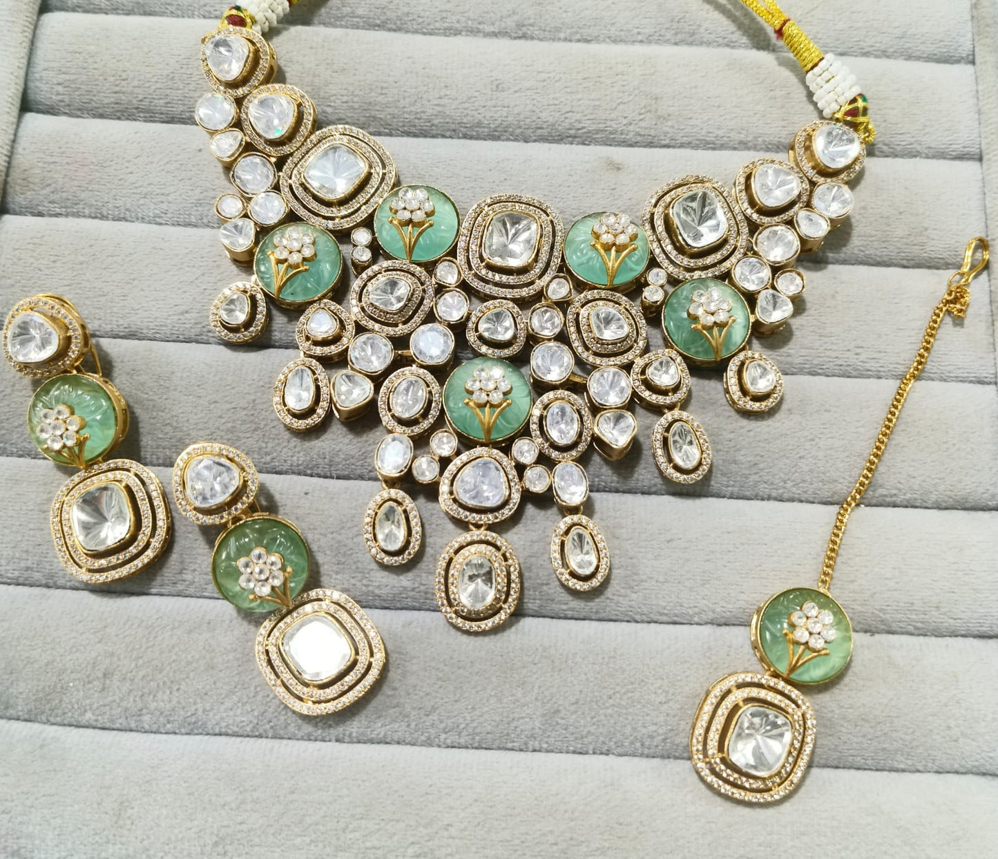 Zevar Necklace Polki Uncut Kundan Choker Necklace | Traditional Indian Jewelry