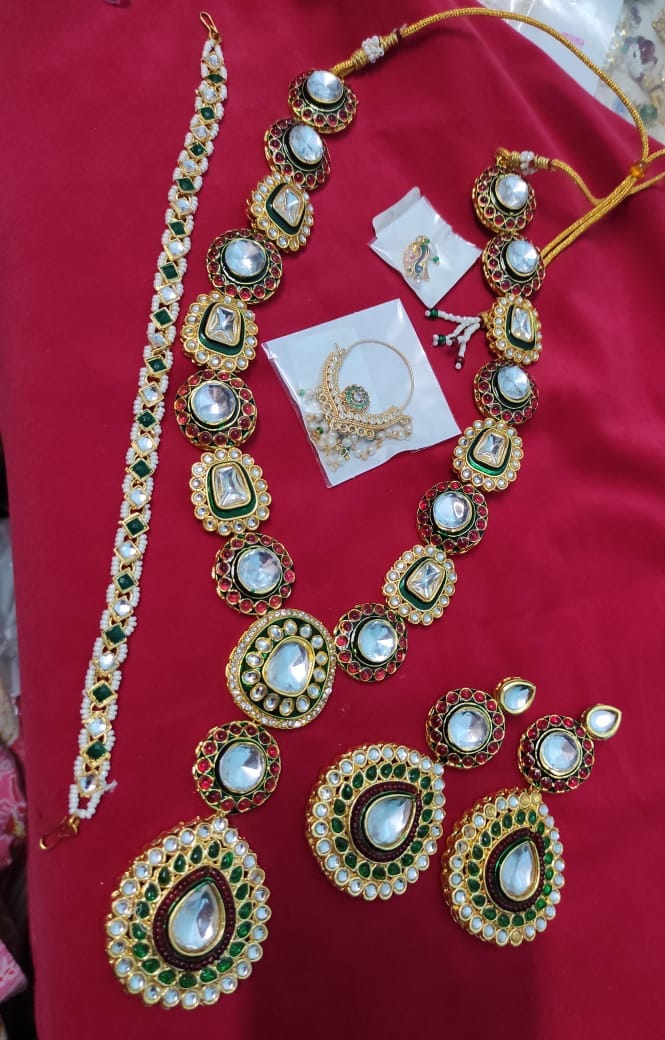 Zevar Semi Bridal Jewelry Set Real Kundan Semi Bridal Jewelry Set | Indian Wedding & Festive Collection