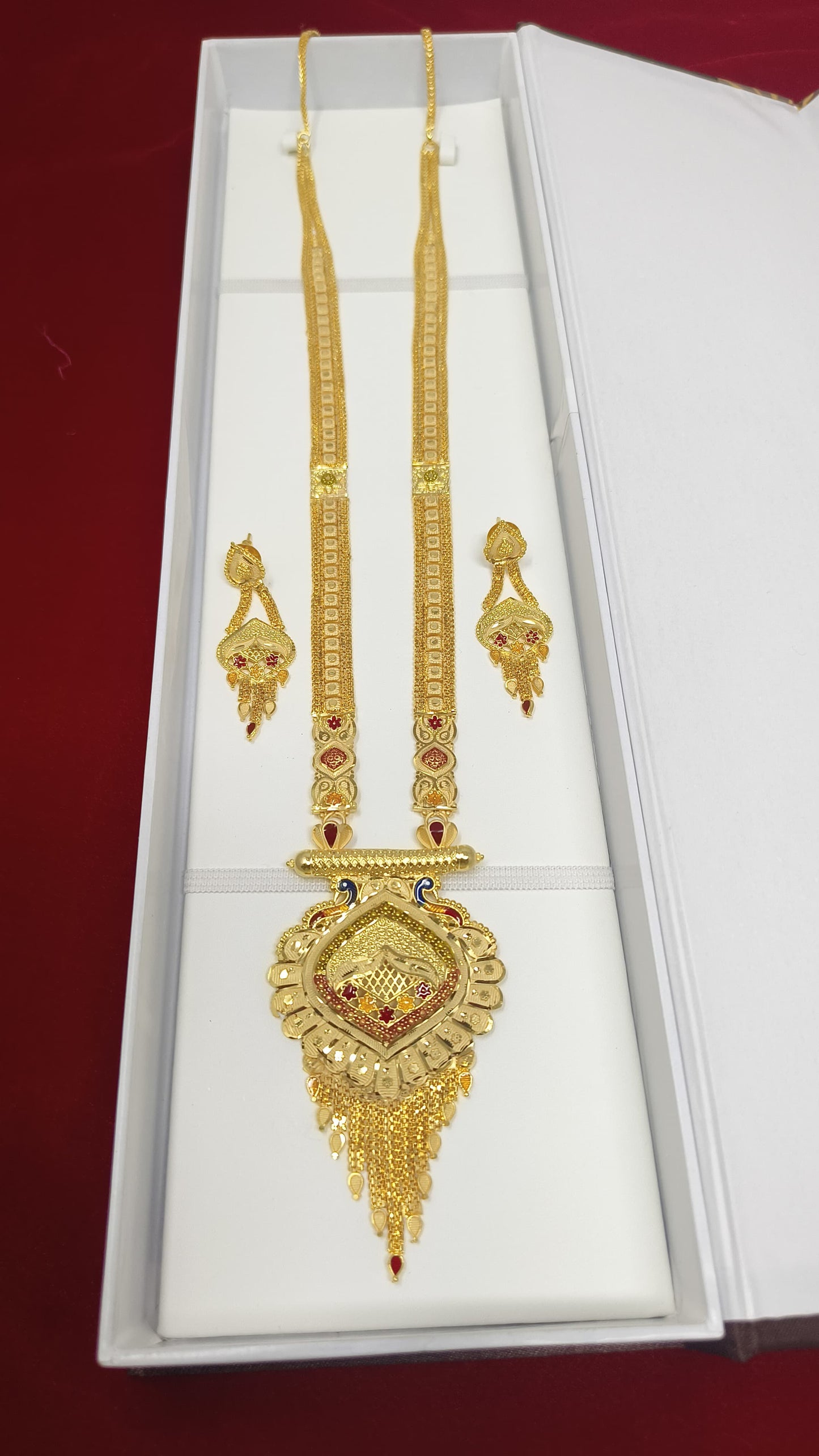 Zevar Traditional Necklace Latest Gold Plated Meenakari Long Rani Haar | Traditional Indian Jewelry