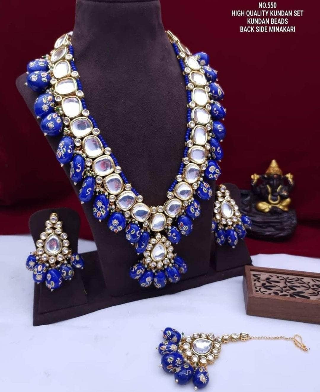Zevar Bridal necklace A Beautifull Kundan Semi Bridal WIth Minakari Set By Zevar.