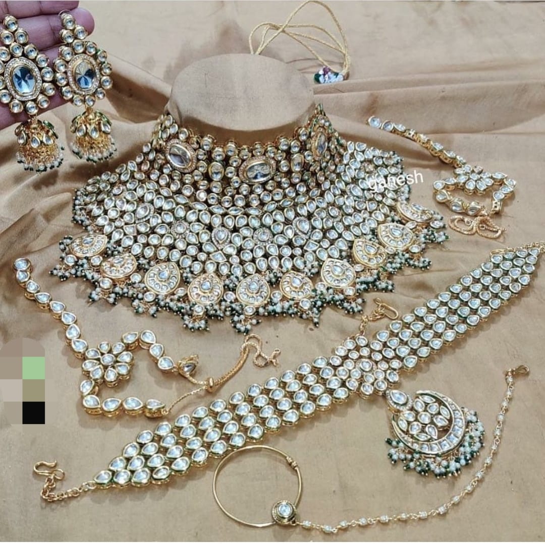 ZEVAR Beautifull High Quality Kundan Semi Bridal Set By