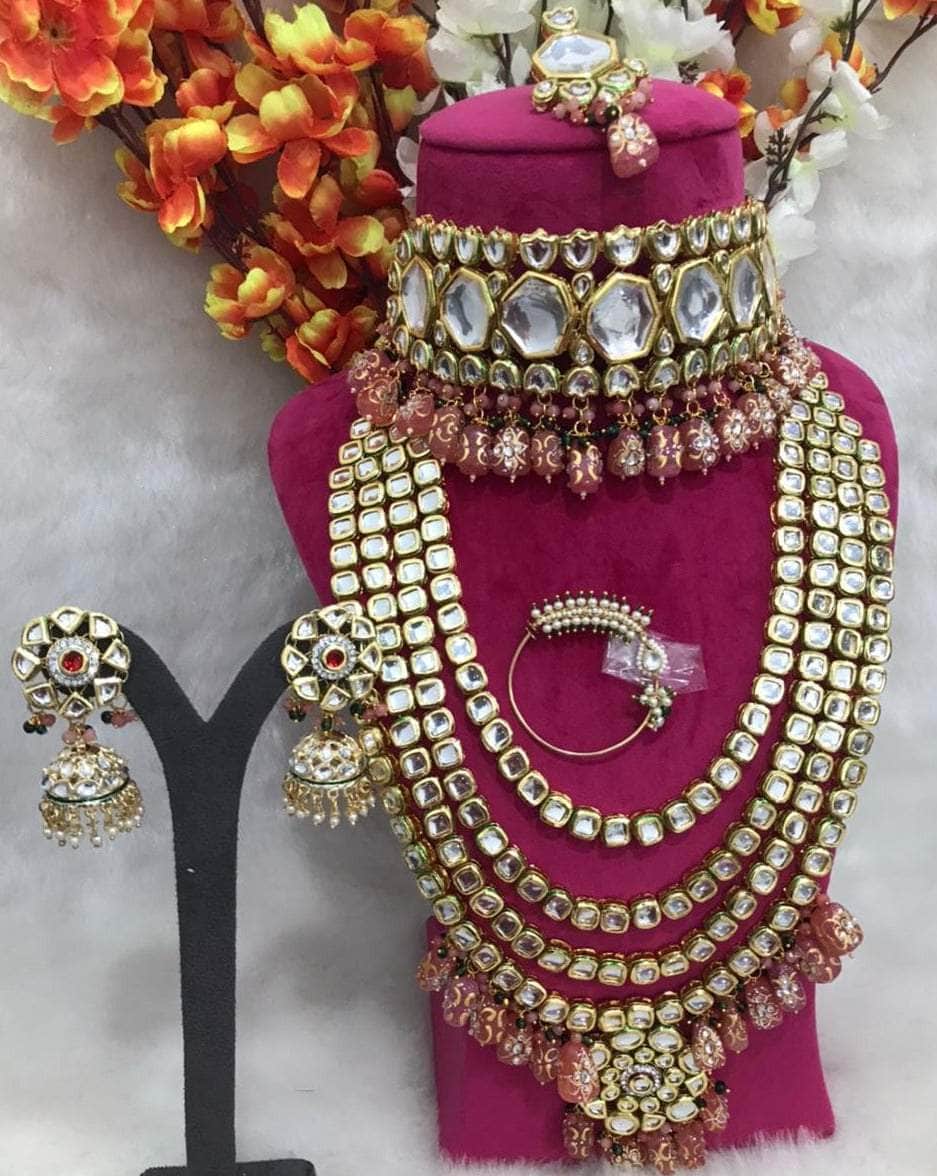 ZEVAR | Kundan Beads Heavy Bridal jewellery – Zevar