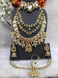 Zevar Bridal necklace Kundan Green Bridal Jewellery Set By Zevar