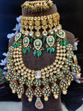 Zevar Bridal necklace Traditional Bridal Kundan Necklace Set Gold Plated By Zevar