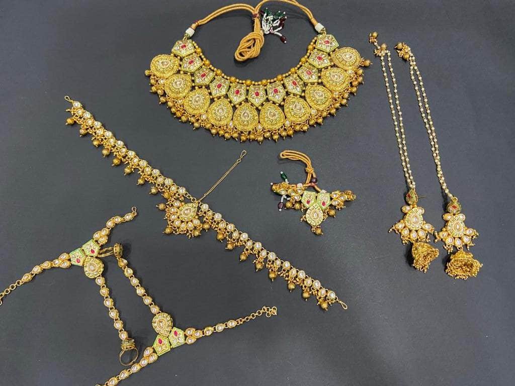 Traditional Indian Dulhan Bridal Jewellery Set-At Zevar