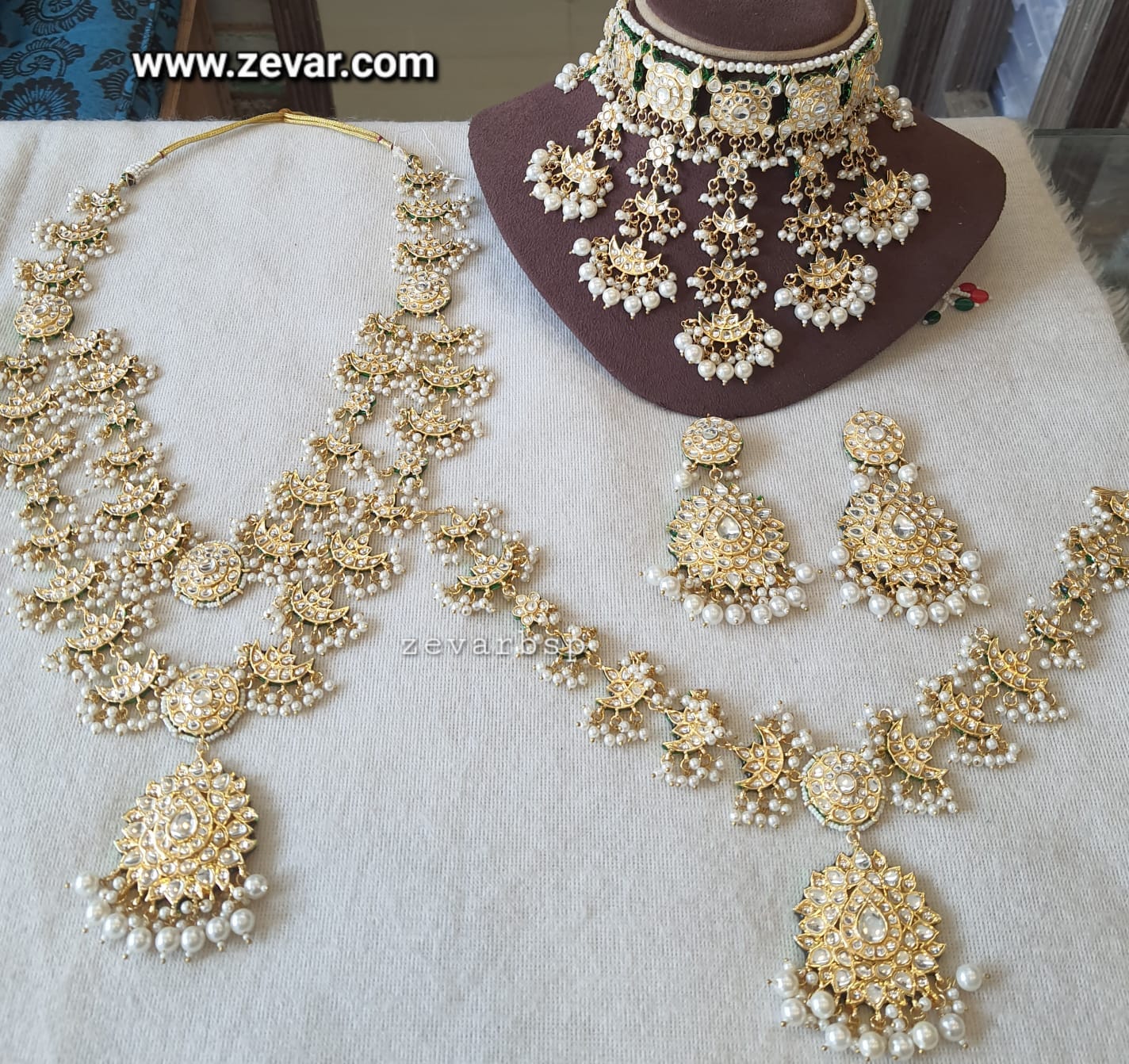 ZEVAR Premium Quality Sabyasachi Inspired Designer Kundan Bridal Jewellery Set