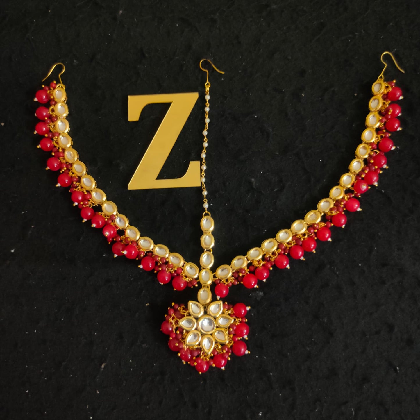 Zevar Copy of Gold-Plated rajasthani borla maang tikka By Zevar