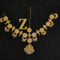 Zevar Copy of Traditional Gold Plated Jadtar Kundan Bridal Matha Patti By Zevar