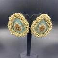 Zevar Earrings Handcrafted Meenakari Stud Earrings Desing By Zevar.