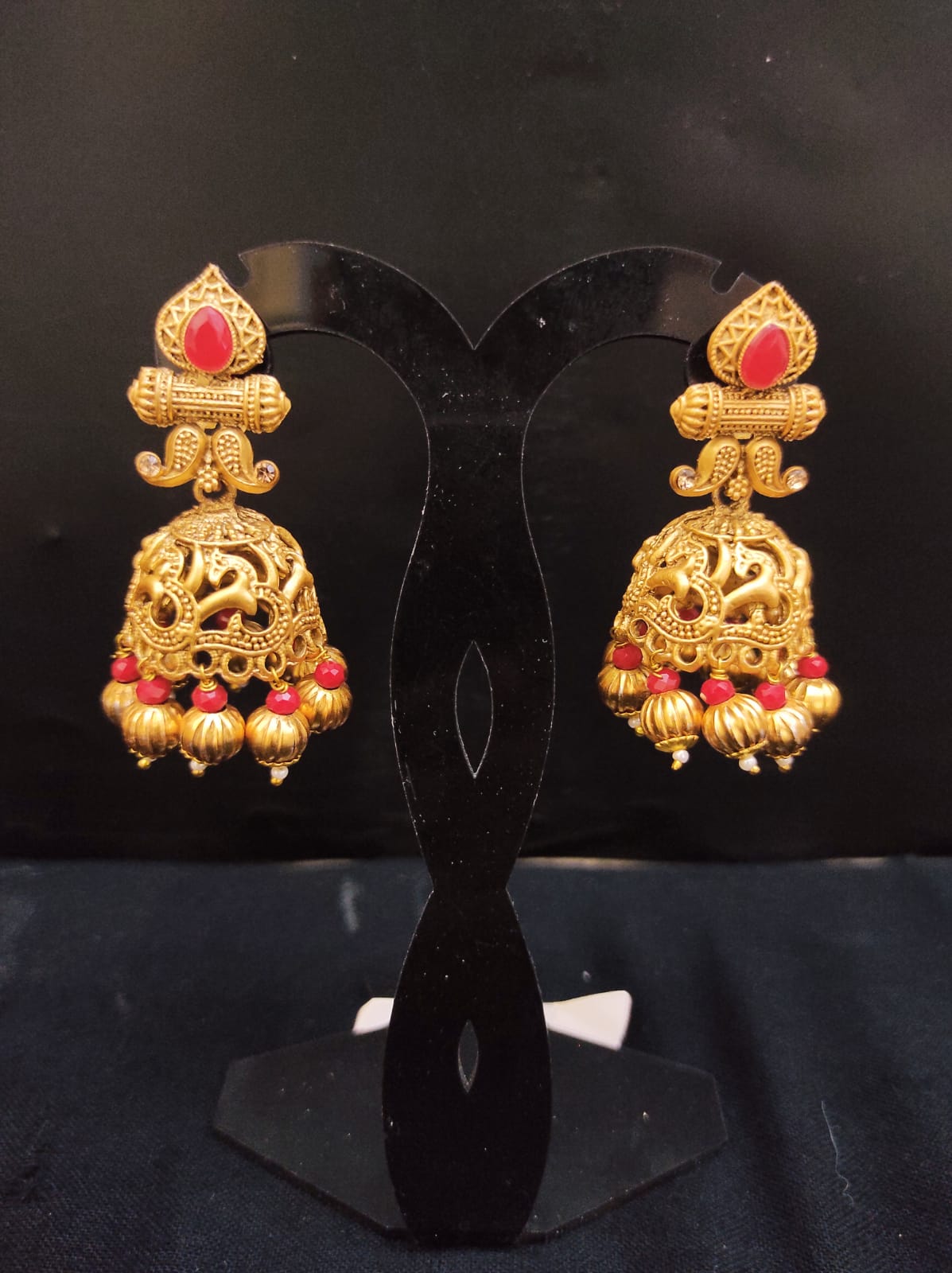 Zevar Earrings Kundan Earrings Brass gold Design Set By Zevar