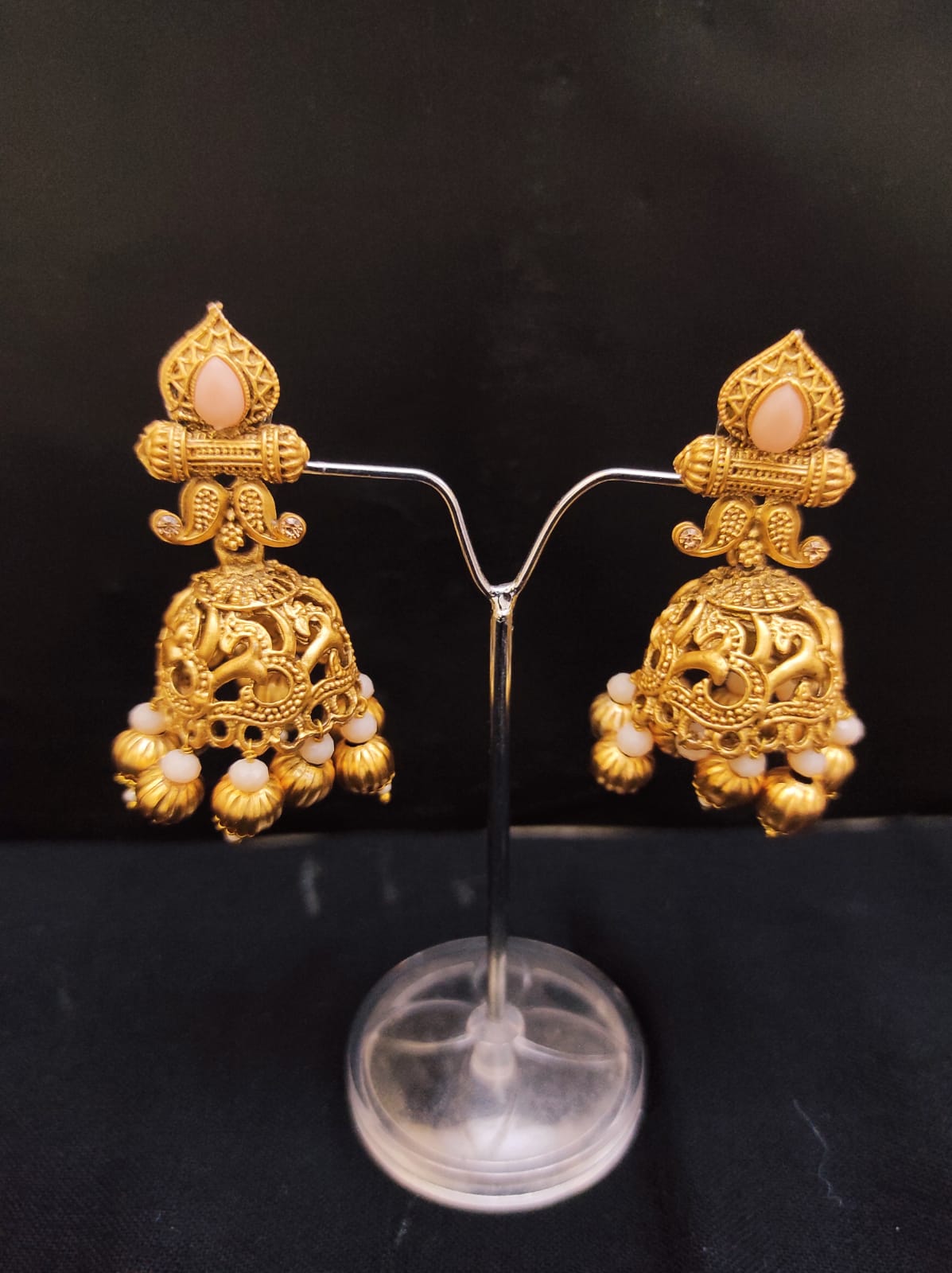 Zevar Earrings Kundan Earrings Brass gold Design Set By Zevar