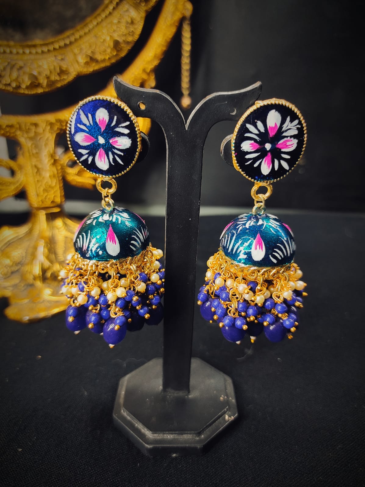 Zevar Earrings Meenakari Work New Design Jhumka Earrings Set By Zevar