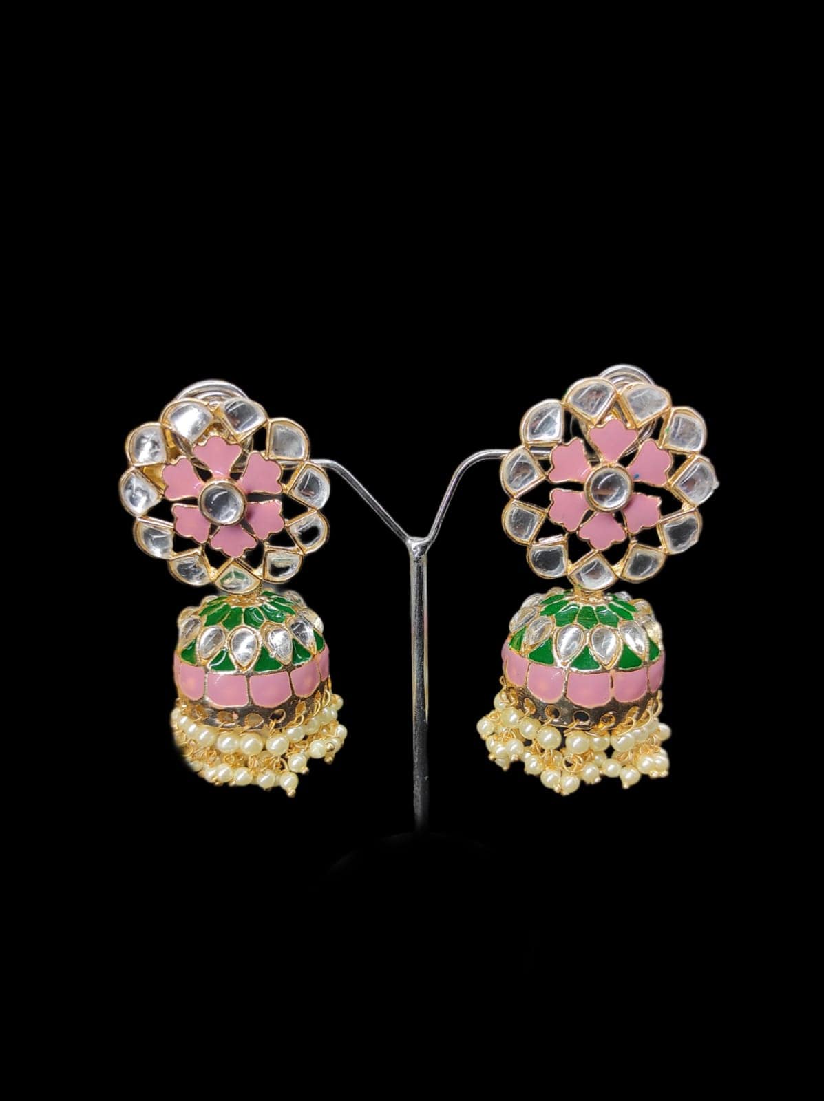 Zevar Earrings New Kundan Design Jhumka Earrings Set By Zevar