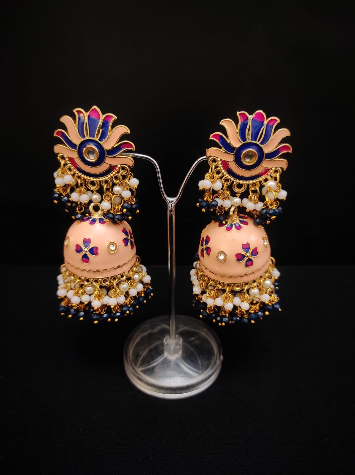 Zevar Earrings Real Meenakari Work kundan jhumka earrings Set By Zevar