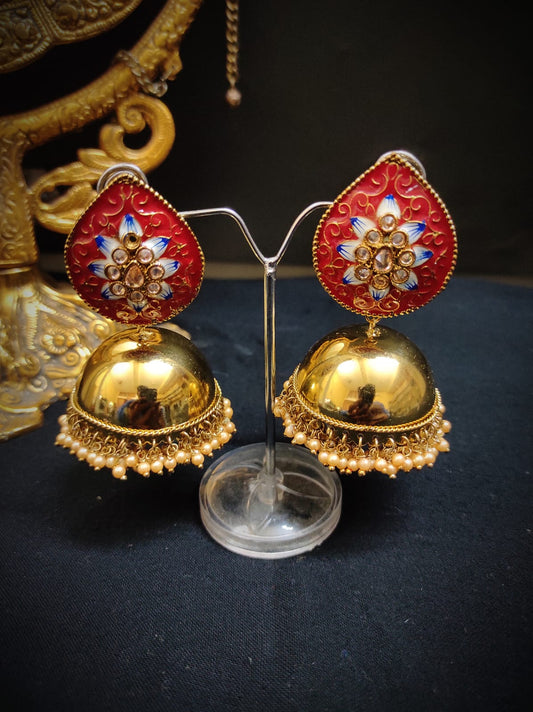 Zevar Earrings Very Beautifull Mehroon Earring Set by Zevar.