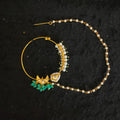 Zevar Jewelry Bridal polki nath nathni nose ring with a chain, No piercing needed By Zevar.