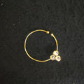 Zevar Jewelry Bridal polki nath nathni nose ring with a chain, No piercing needed By Zevar.