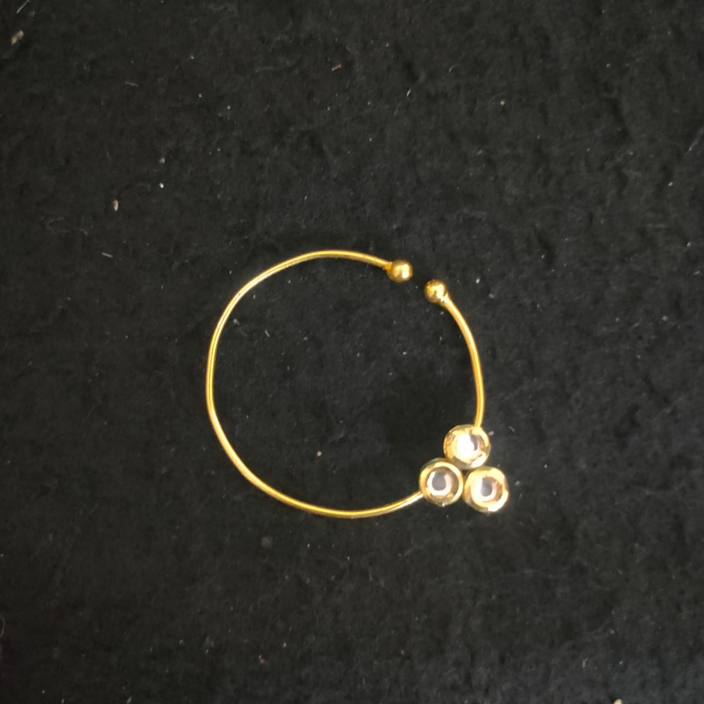 Zevar Jewelry Bridal polki nath nathni nose ring with a chain, No piercing needed By Zevar.