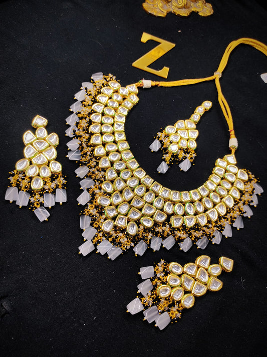 Zevar Jewelry Copy of High Quality Kundan Bridal Jewellery Meenakari Work Back Side Set By Zevar