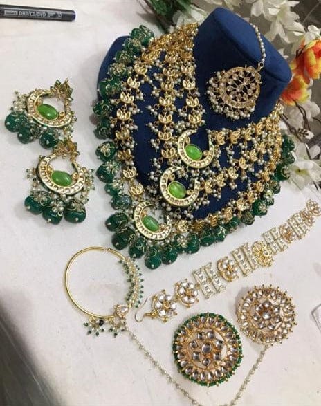 Zevar Jewelry Copy of Kundan full Bridal Jewellery Necklace set By Zevar